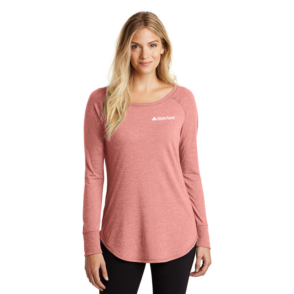 DISTRICT WOMEN'S PERFECT TRI LONG SLEEVE TUNIC TEE - Classic Apparel