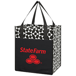 Geometric Non-Woven Shopping Tote Bag
