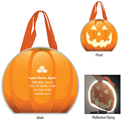 REFLECTIVE HALLOWEEN TOTE - AGENT IMPRINT